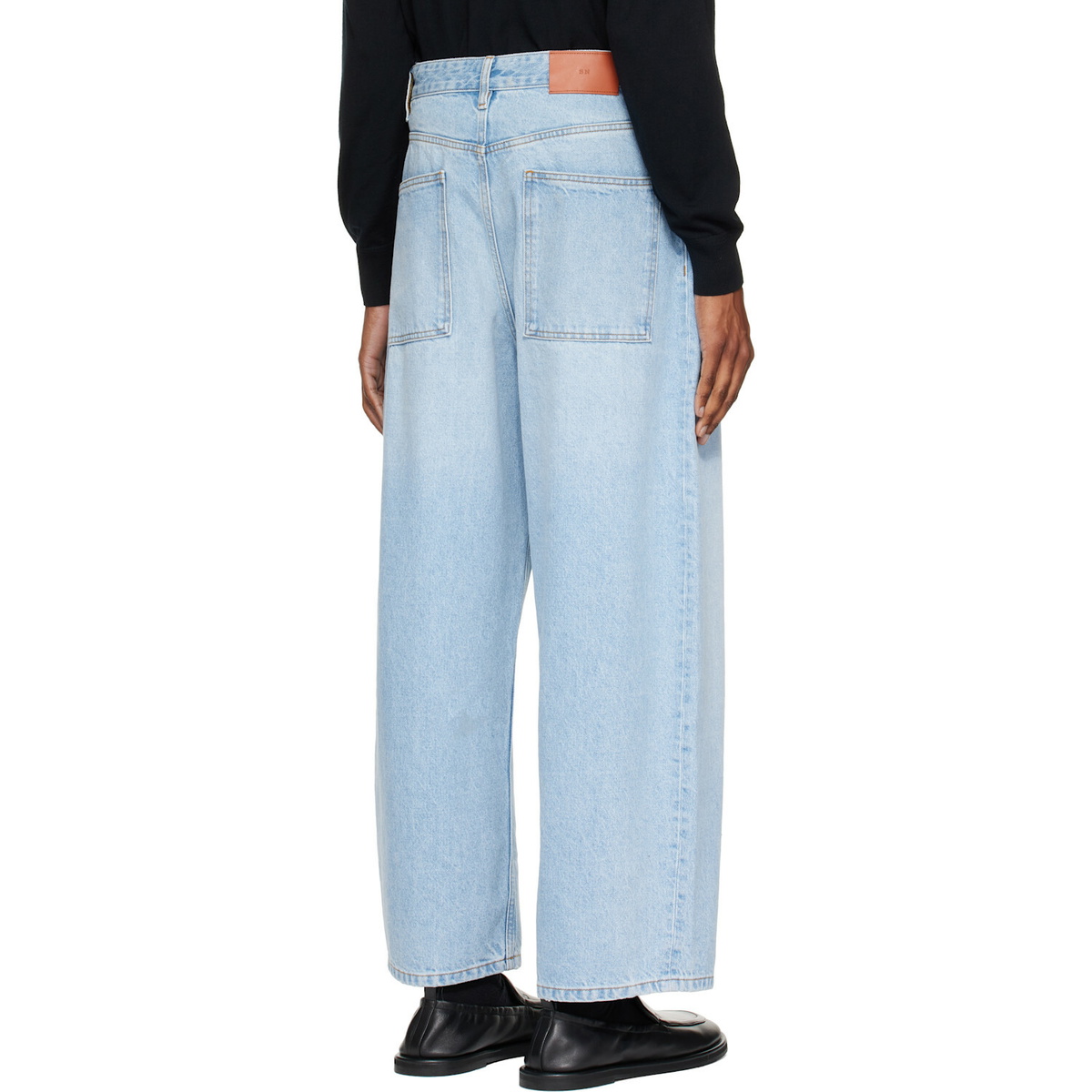 Studio Nicholson Blue Paolo Wide Leg Jeans