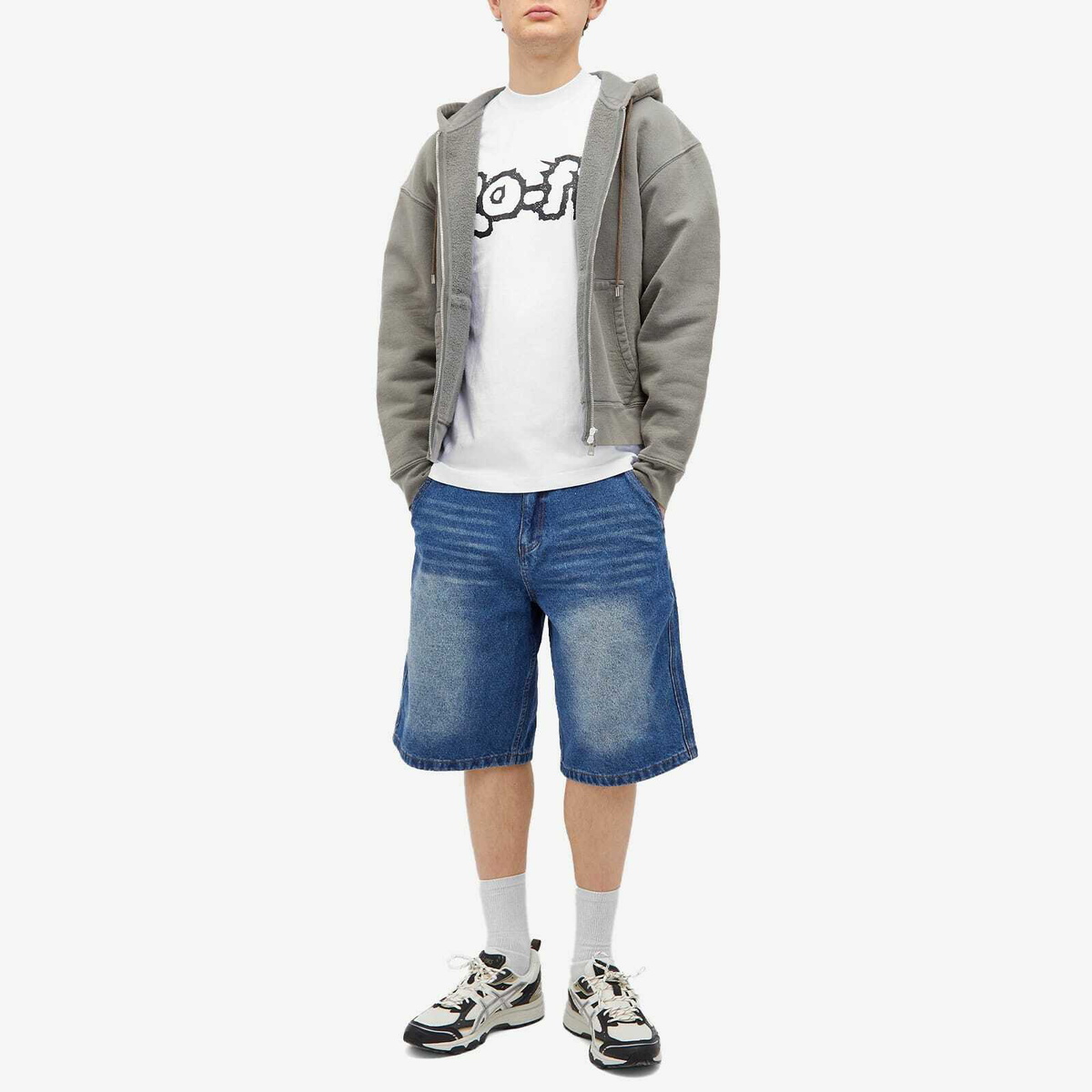 Lo-Fi Men's Activate Denim Shorts in Washed Dark Blue