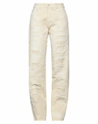 Heron Preston Womens Jeans in Beige