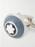 Montblanc - Silver-Tone and Enamel Cufflinks