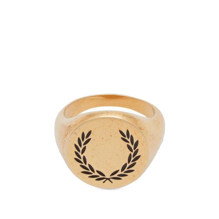 Photo: Fred Perry Men's Laurel Wreath Signet Ring in Gold
