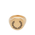 Fred Perry Men's Laurel Wreath Signet Ring in Gold