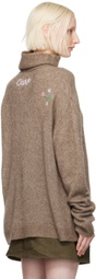Caro Editions Brown Agnes Roll Neck Sweater