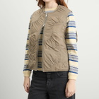 Story mfg. Women's Pluto Zip Up Padded Vest in Khaki