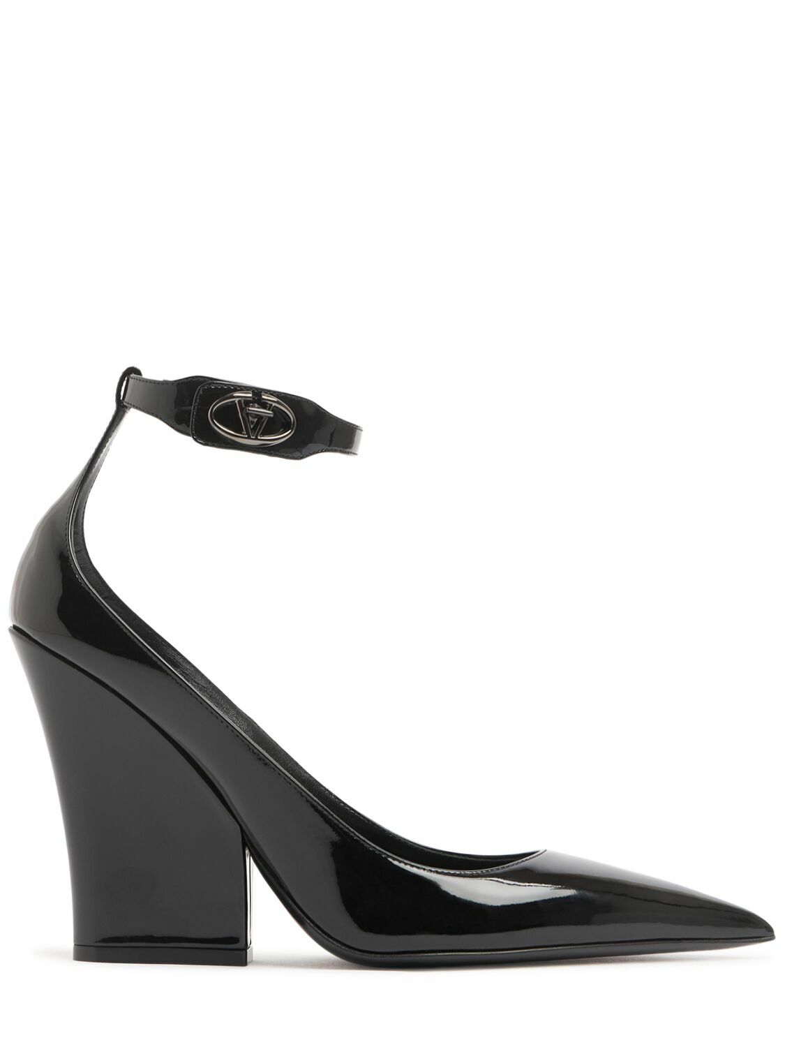 VALENTINO GARAVANI ◆ Vlogo Lockette Patent Leather Pumps VALENTINO GARAVANI VLOGO Lockette patent-leather Mary Jane