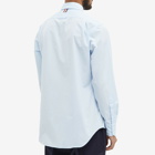 Thom Browne Men's Grosgrain Placket Solid Poplin Shirt in Light Blue