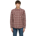 Levis Vintage Clothing Red and White Flannel Shorthorn Shirt