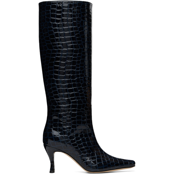 Photo: BY FAR Blue Stevie 42 Tall Boots