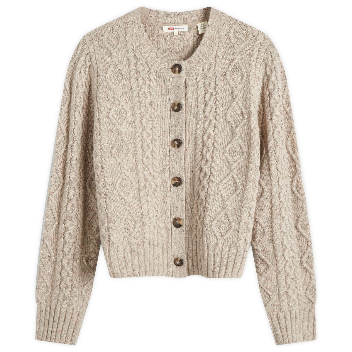 Levi's Women's Cable Knit Cardigan in White