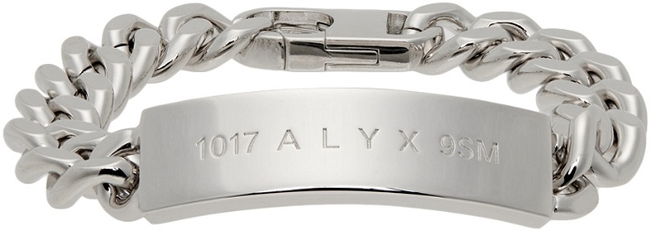 Photo: 1017 ALYX 9SM Silver Chain Logo Buckle Bracelet