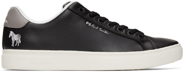 Photo: PS by Paul Smith Black Leather Zebra Rex Sneakers