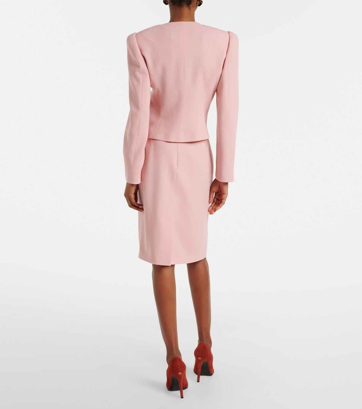 Valentino Virgin wool crêpe midi skirt