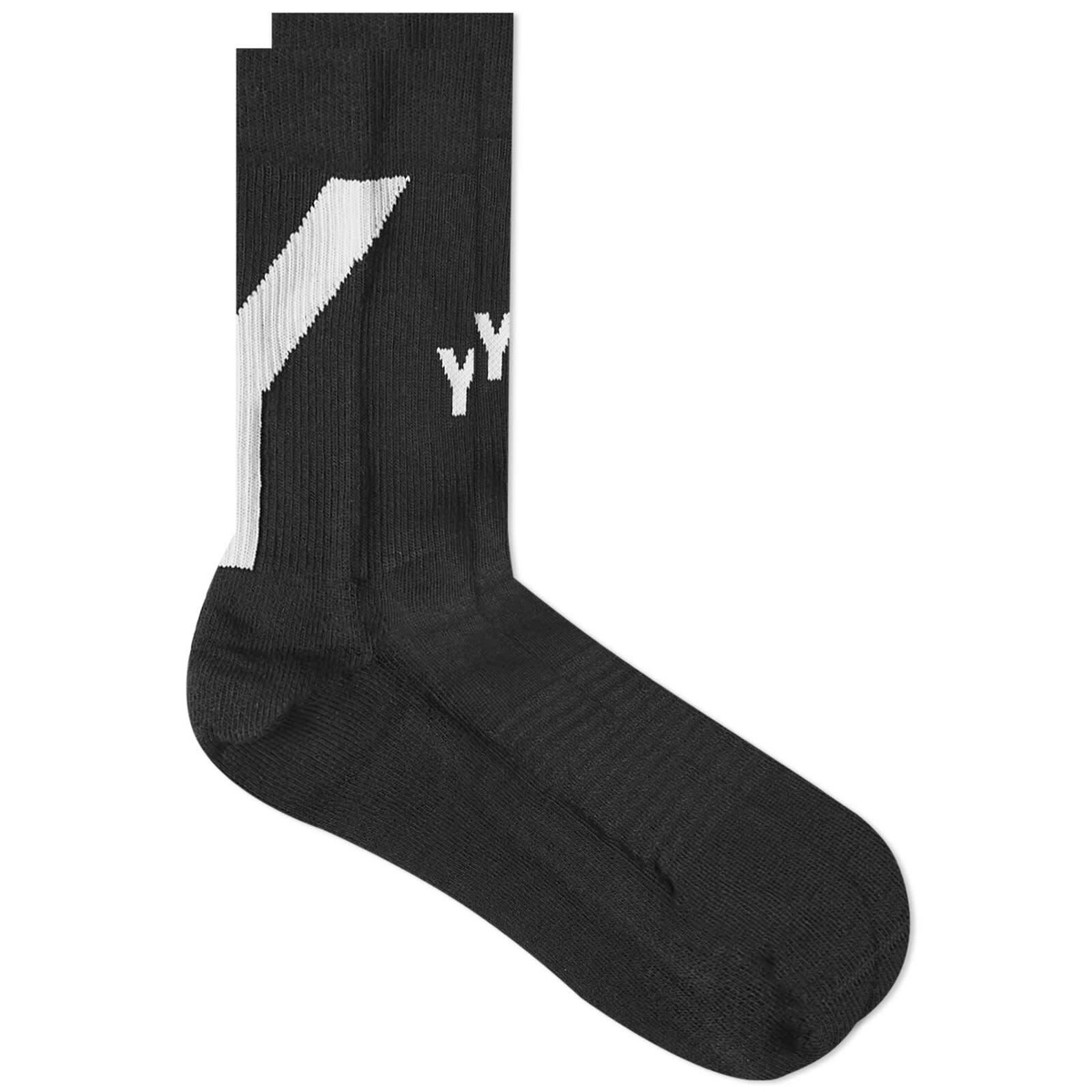 Y-3 Black James Harden Graphic Logo Socks Y-3