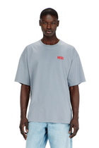Diesel Cotton T-shirt with Diesel Biscotto print - T-Shirts Mens in Grey