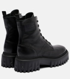 Hogan H700 leather combat boots