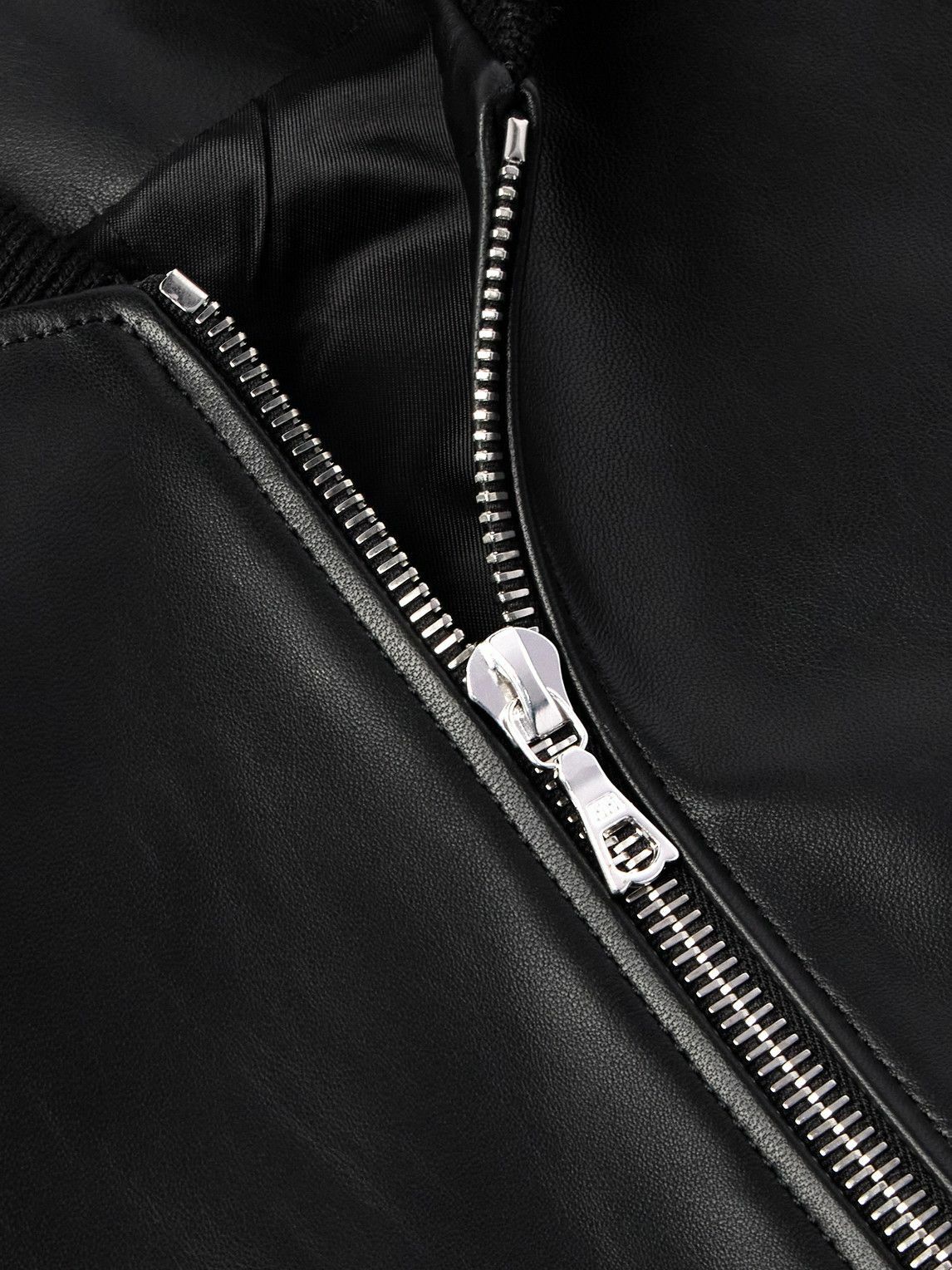 Officine Générale - Cesar Leather Bomber Jacket - Black