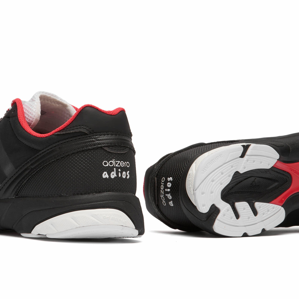 Adidas Adizero Adios OG Sneaker in Core Black/Ftwr White/Bright Red