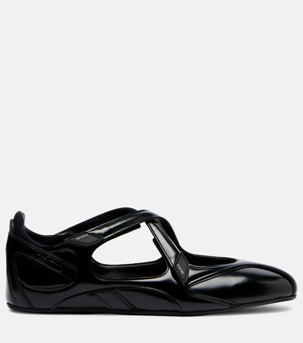 The Attico Floor 01 patent leather ballet flats