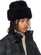 sacai Black Puffy Beanie Hat
