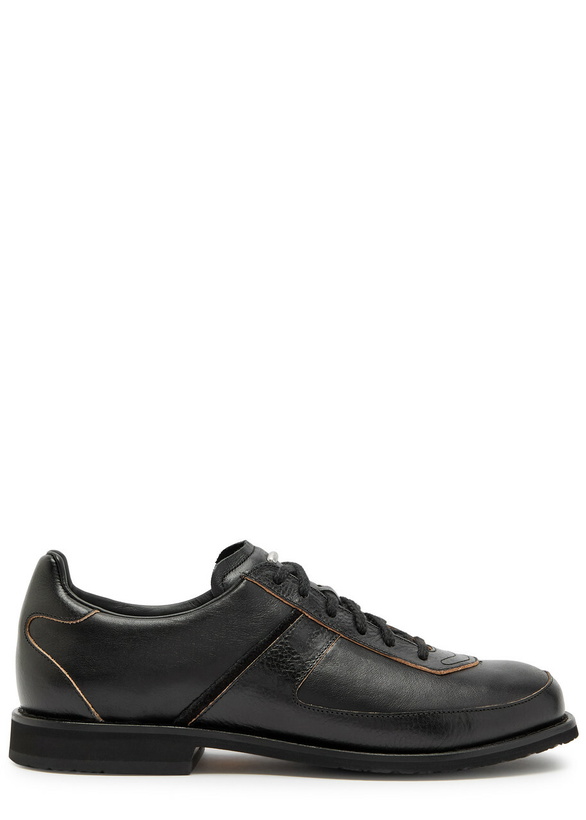 Photo: Our Legacy Ten Pin Panelled Leather Shoes Black