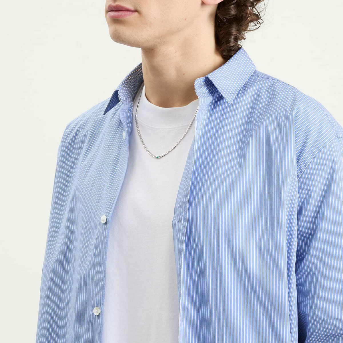 Miansai Men's Lyra Agate Chain Necklace in Green/Silver