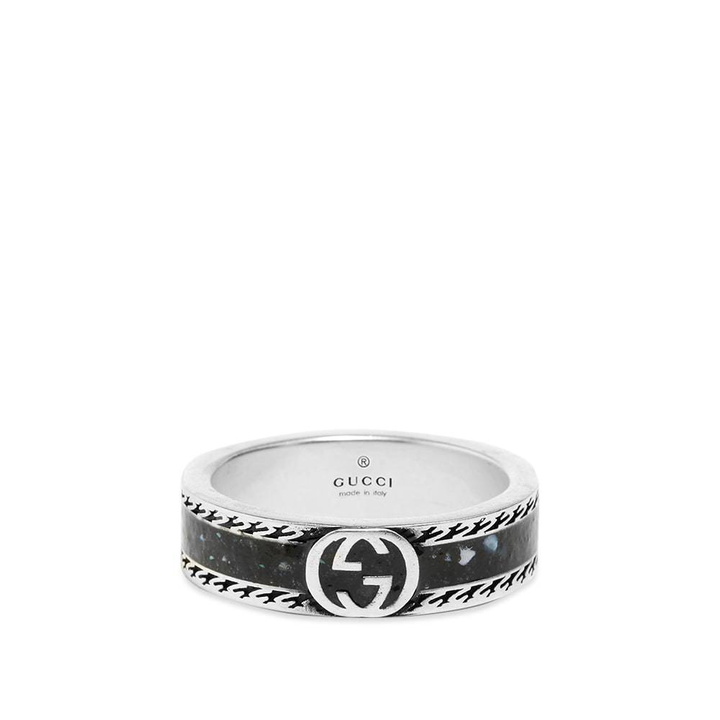 Photo: Gucci Interlocking G Enamel Ring M