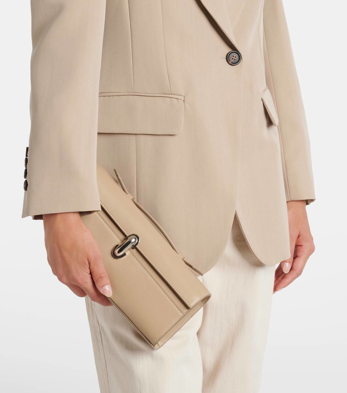 Savette Symmetry Pochette Slim leather tote bag Savette
