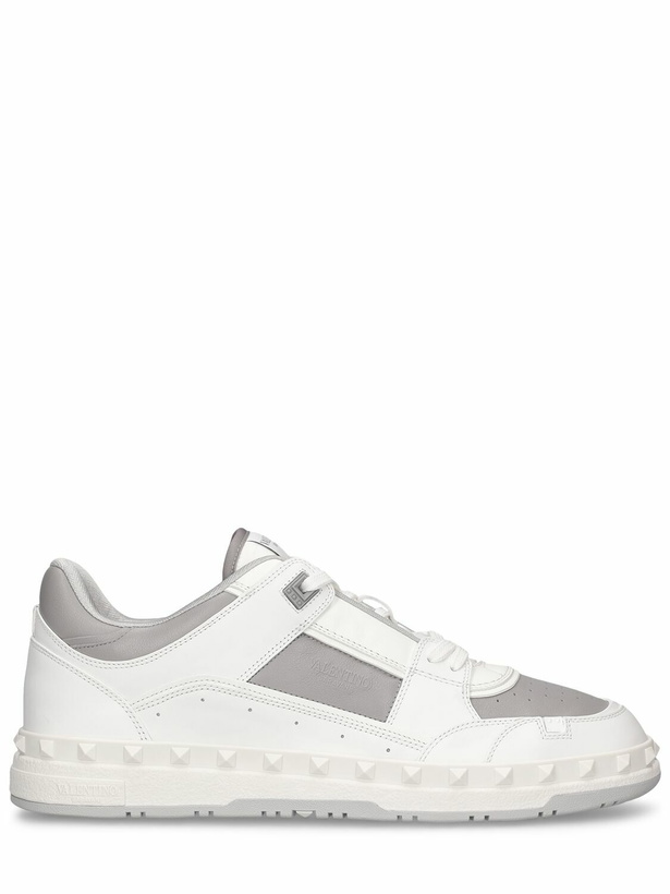 Photo: VALENTINO GARAVANI - Freedots Leather Low Top Sneakers