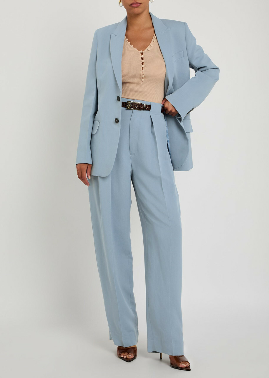 Victoria Beckham Woven Blazer Grey