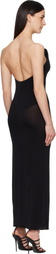 ALAÏA Black Sculpture Jersey Maxi Dress
