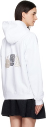 GANNI White Animal Print Hoodie