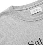 Saturdays NYC - Miller Logo-Print Mélange Cotton-Jersey T-Shirt - Gray