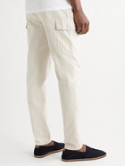 BRUNELLO CUCINELLI - Cotton-Gabardine Cargo Trousers - Neutrals