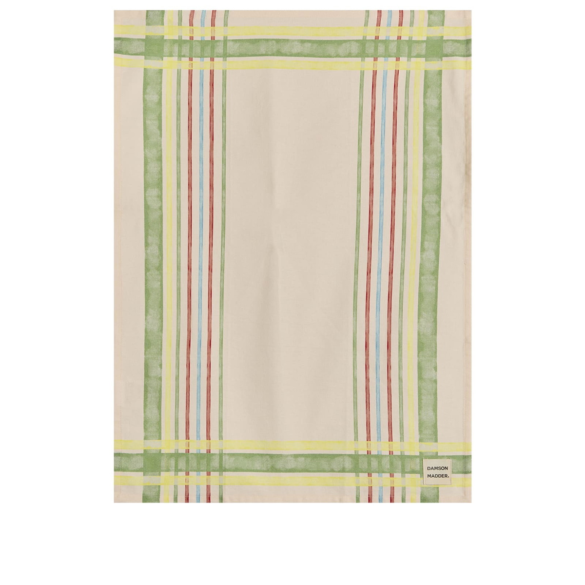 Damson Madder Women's Nonna House - Set Of Two Tea Towels in Yellow/Green 