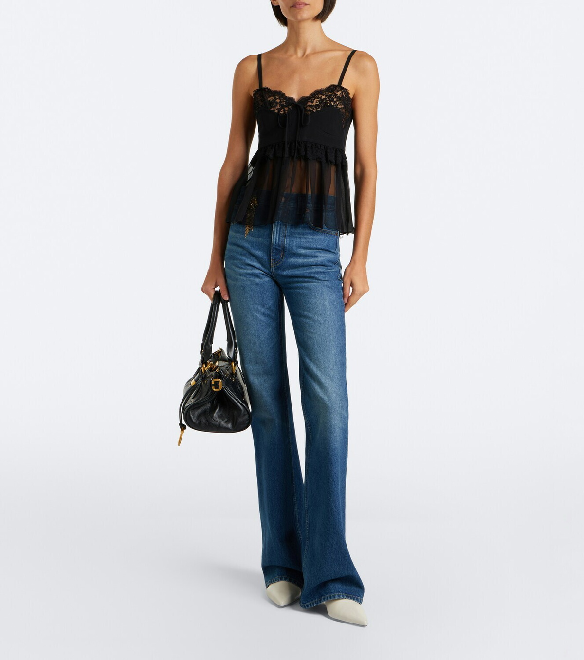 Chloé Ruffled silk crêpe de chine top