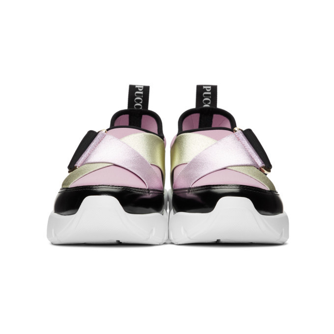 Emilio Pucci Pink City Cross Sneakers