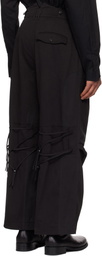 Professor.E Black Parachute Worker Trousers