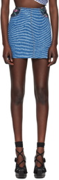 VITELLI SSENSE Exclusive Blue Denim Miniskirt