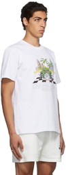 Casablanca White Finish Line Print T-Shirt