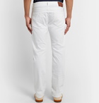 Incotex - Slim-Fit Stretch-Denim Jeans - White