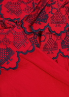 Damson Madder Caroline Embroidered Cotton-poplin Blouse Red