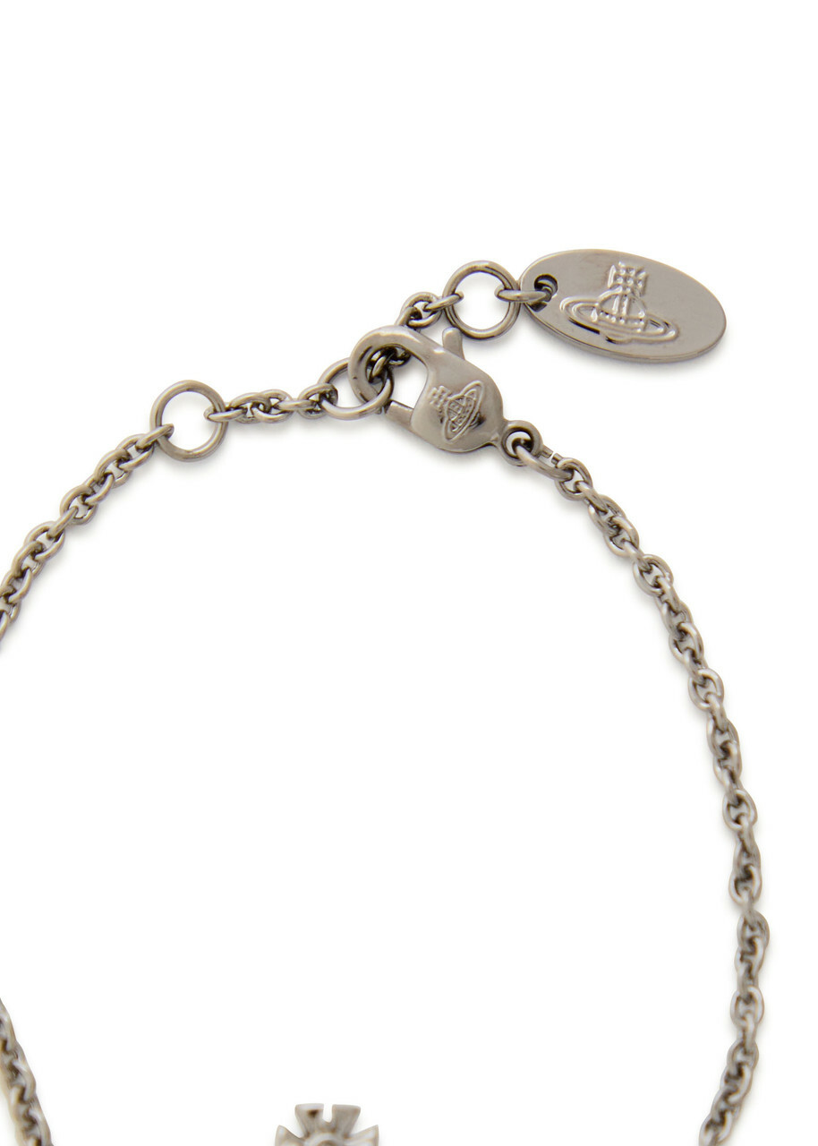 Vivienne Westwood Mini Bas Relief orb Bracelet - Dark Grey - One Size