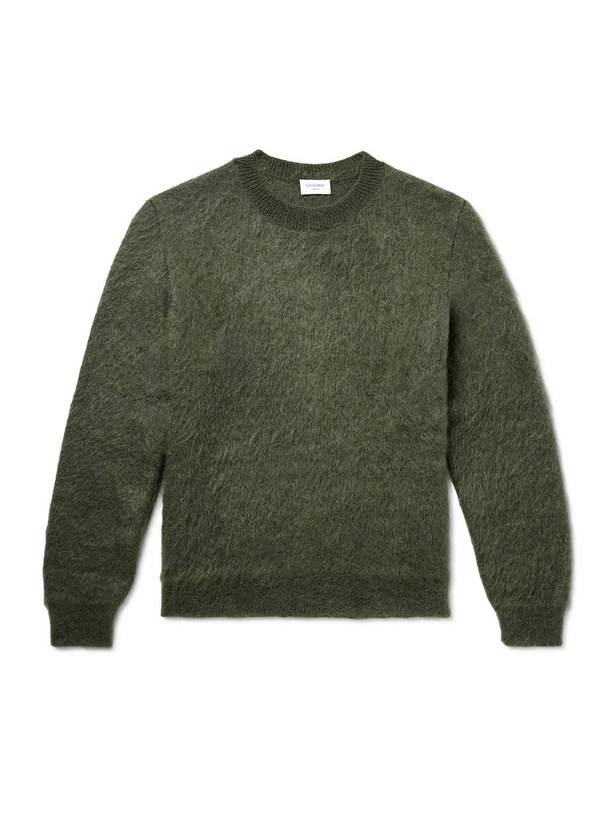 Photo: SAINT LAURENT - Slim-Fit Mohair-Blend Sweater - Green