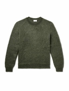 SAINT LAURENT - Slim-Fit Mohair-Blend Sweater - Green