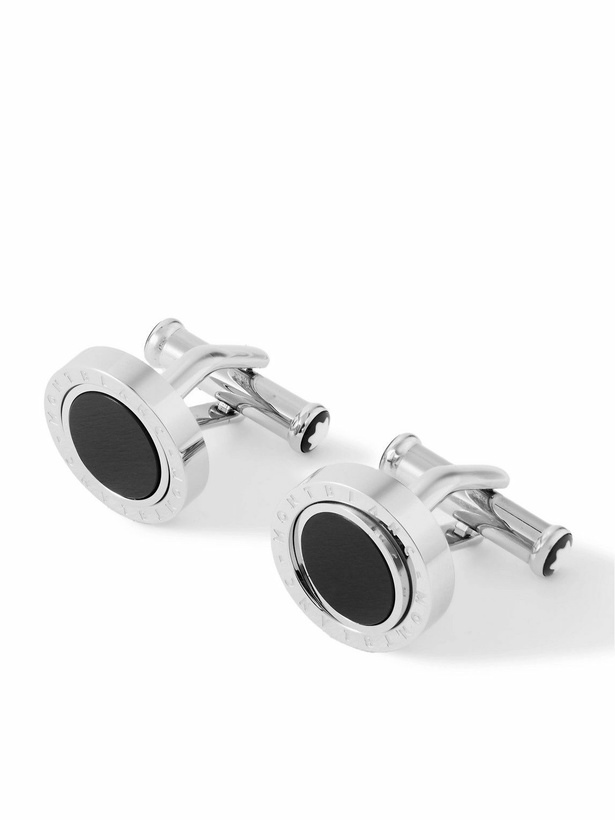 Photo: Montblanc - Stainless Steel Onyx Cufflinks