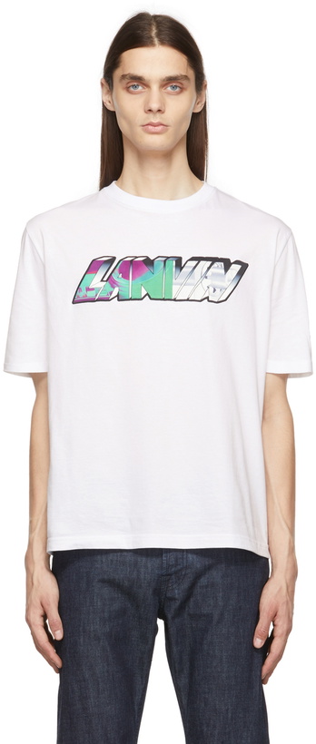 Photo: Lanvin White Rosenquist Logo T-Shirt