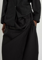 Issey Miyake Twisted Draped Cotton-blend Trousers Black