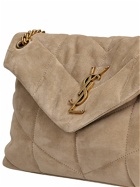 SAINT LAURENT - Small Puffer Suede Shoulder Bag