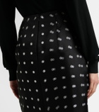 Emilia Wickstead Bethan polka-dot silk taffeta pencil skirt