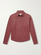 SECOND / LAYER - Brushed Cotton Shirt - Red